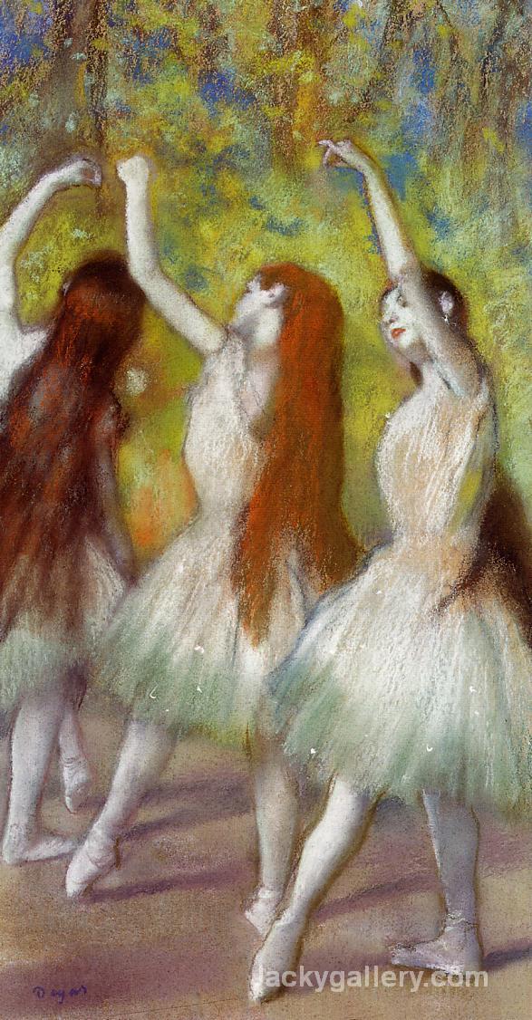 Dancers in Green by Edgar Degas paintings reproduction